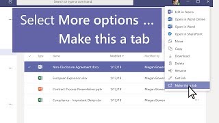 How to turn a file into a tab in Microsoft Teams [upl. by Odine187]