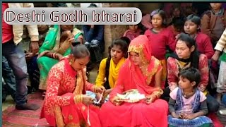 Deshi godh bharai  Godh bharai ceremony 2021  Ak Kanpur star [upl. by Aihcela]