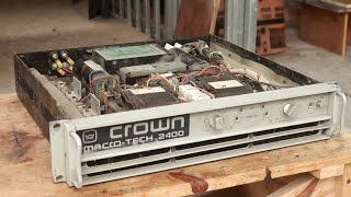 CROWN 2400 amplifier restoration  24 transistor amplifier restore [upl. by Bryna573]