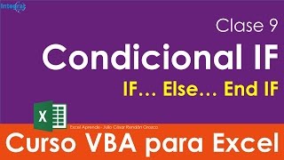 Curso VBA para Excel  Clase 9 Condicional IF [upl. by Assillam]