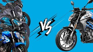 CF MOTO 250 NK VS GIXXER 250 VS DOMINAR 250 VS FZ 250 VS PULSAR N250 COMPARATIVA FICHA TECNICA [upl. by Etnom548]