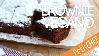 Brownie vegano sin huevo sin leche  Petitchef [upl. by Anaej]