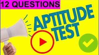 12 x IQ amp Aptitude Test Questions PASS YOUR TEST [upl. by Nomelihp]