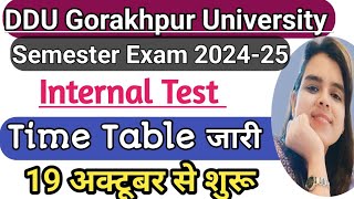 DDU Internal Test Time Table जारी1st 3rd amp 5th Semester ALL UG PG Courses [upl. by Relyuc]