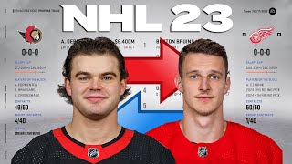 NHL 23  DEBRINCAT TO DETROIT TRADE SIMULATION [upl. by Raf]