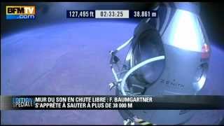 Le saut record de Felix BaumgartnerRed Bull Stratos [upl. by Aneladdam]