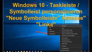 Windows 10 Neue Symbolleiste  Ordner an Taskleiste anheften [upl. by Marsden]