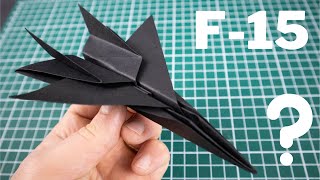 Como Hacer un Avión de Papel  Avión de Combate F15 [upl. by Alia]