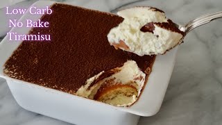 Ladyfingers Low Carb amp Easy No Bake Tiramisu Sugarfree Desserts [upl. by Cissej237]