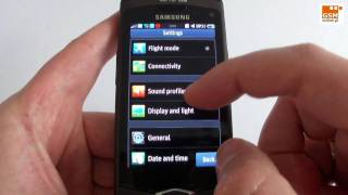 Samsung Wave GTS8500  settings [upl. by Feenah]