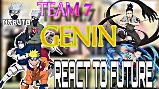 🐼🐻‍❄️🐨🐻TEAM 7 GENIN  NARUTO SHIPPUDEN  REACT TO THEIR FUTURE  SASUSAKU NARUHINA  🐻🐨🐻‍❄️🐼 [upl. by Nodnar]