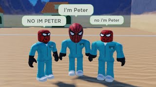 roblox squid game stupid moments 4 SPIDERMAN [upl. by Maram]