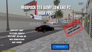 MODPACK GTA SAMP LOW END CUMA 400MB  GTA SAN ANDREAS MULTIPLAYER [upl. by Gilmour]