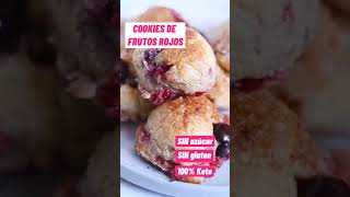 KETO Cookies de Frutos Rojos 🍪  SIN gluten  SIN azúcar [upl. by Eentruok]