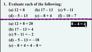 Directed Numbers Addition and Subtraction Lesson 1 [upl. by Mahtal]