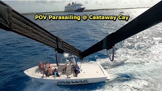 POV Parasailing at Disneys Castaway Cay Island [upl. by Ysac]