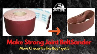 HOW TO MAKE STRONG JOINT BELT GRINDER SANDPAPER [upl. by Lrem]