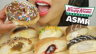 ASMR KRISPY KREAM DONUTS SOFT EATING SOUNDS  SASASMR [upl. by Valene]