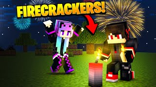 Trying Diwali Firecrackers in Minecraft [upl. by Grenville]