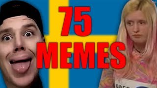 75 SVENSKA MEMES PÅ 260 SEKUNDER [upl. by Anavoig]