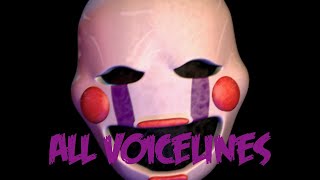 The Marionette  All Voicelines with Subtitles  Ultimate Custom Night [upl. by Niltac]