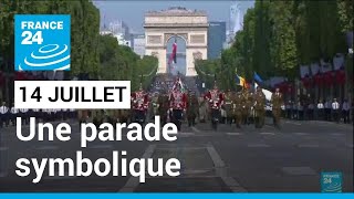 Défilé du 14 juillet  une parade symbolique du soutien de la France à lUkraine • FRANCE 24 [upl. by Yrrem]