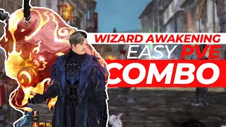 BDO Wizard Awakening Easy PvE Combo [upl. by Nabi]