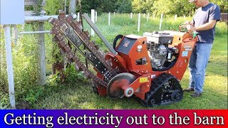 Trenching in Underground Electric Service to the Bank Barn [upl. by Fabi]