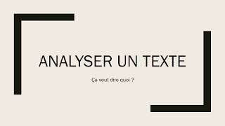 Bac de français  Analyser un texte littéraire Seconde et Première  méthode danalyse du texte [upl. by Nyrok]