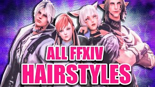 Every Unlockable Hairstyle in FFXIV [upl. by Langill]