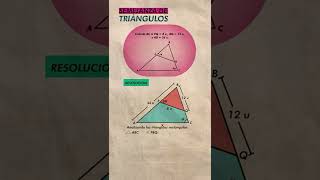 Ejercicio de Semejanza de triángulos geometria matemáticas triangulo [upl. by Redfield860]