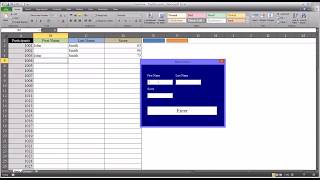 Adding Data to an Excel Worksheet using TextBox Controls on a VBA UserForm [upl. by Annahs]