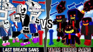 Team Last Breath Sans phase 3 vs Team Error sansMinecraft battle [upl. by Favien]