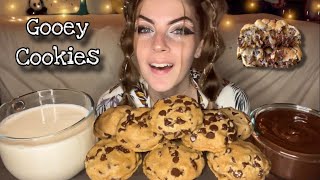 GOOEY CHOCOLATE CHIP COOKIES AND MILK MUKBANG Vegan No Talking [upl. by Eleen657]