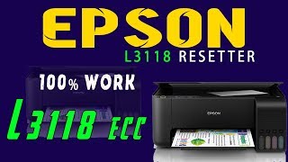 Reset Epson L3118  Epson L3118 Adjustment Program 100 [upl. by Ecyob]