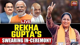 Delhi CM Oath Ceremony Live Rekha Gupta Swearing In Ceremony Live Updates  PM Modi Live [upl. by Eelnodnarb]