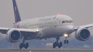 4K Amsterdam Schiphol HEAVY Arrivals🛬 Rwy 18R  AeroMexico Korean Air Cargo Air Europa amp More [upl. by Aerdnuahs]