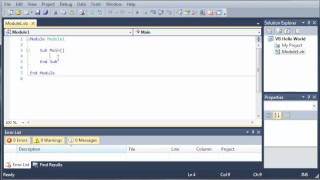 Visual Basic Tutorial  4  Hello World [upl. by Leahcim]