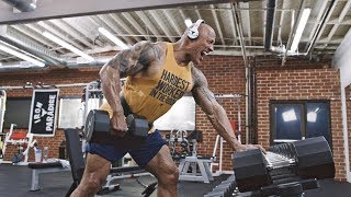 Dumbbell Rows BEND BOUNDARIES  Dwayne Johnson Under Armour Campaign [upl. by Lairea]