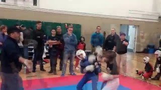 Karate Girl beats Boy Fight Sparring tournament [upl. by Tijnar]