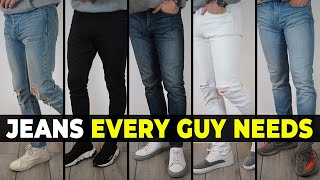 5 Types of Jeans EVERY GUY Needs to Own  Alex Costa [upl. by Etnasa]