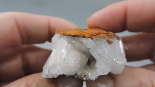 Hemimorphite on limonite from Mexico – miniature [upl. by Hansel]