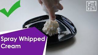 Short howto video  Spray Whipped Cream [upl. by Latia45]