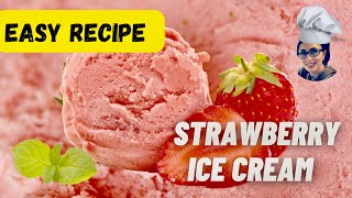 Easy Homemade Strawberry Ice Cream Recipe Only 3Ingredients [upl. by Audwin309]