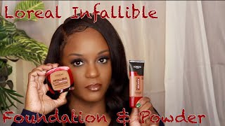 LOREAL INFALLIBE FOUNDATION amp POWDER  NEW SHADES [upl. by Eey]