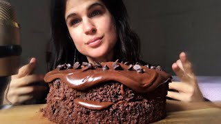 ASMR  CHOCOLATE CAKE  EATING SOUNDS  MUKBANG [upl. by Ecinert79]