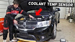 DODGE JOURNEY COOLANT TEMPERATURE SENSOR LOCATION REPLACEMENT [upl. by Anekahs]