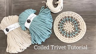 DIY tutorial how to make a coiled trivet with Bobbiny’s 9mm braided cord stepby step guide [upl. by Llerej971]