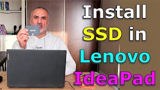 How to install a 25 inch SSD drive in Lenovo IdeaPad [upl. by Nyrret]