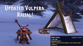 WoW BFA  Updated Vulpera Camping Racial  Now has a Cutscene amp Campsite [upl. by Culliton]